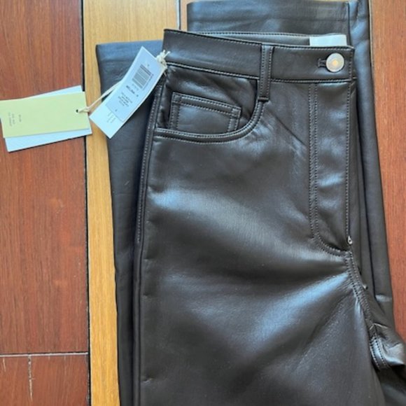 NWT Aritzia Wilfred Melina Pant - Size 6 in Rich Mocha Brown - Picture 3 of 3